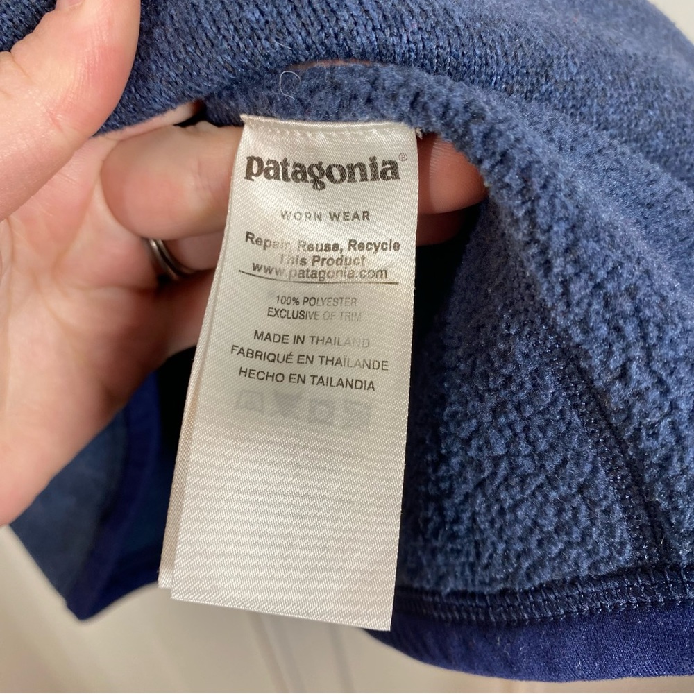 Patagonia Better Sweater Fleece Pullover 1/4 Zip Blue Size large fall winter - Picture 4 of 7